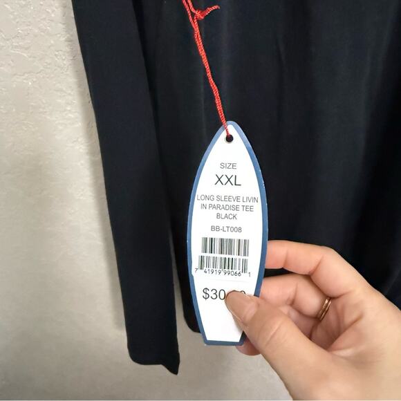 NWT BEACH BROS Long Sleeve men sz XXL tee shirt black - Picture 4 of 8